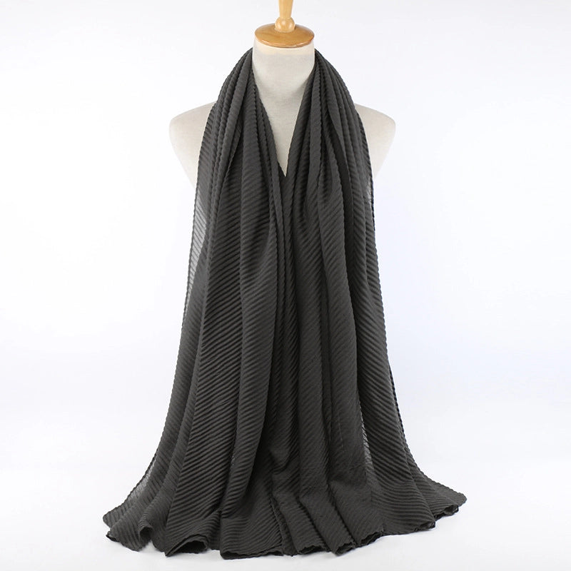 Women's Minimalist Classic Style Solid Color Cotton Scarf