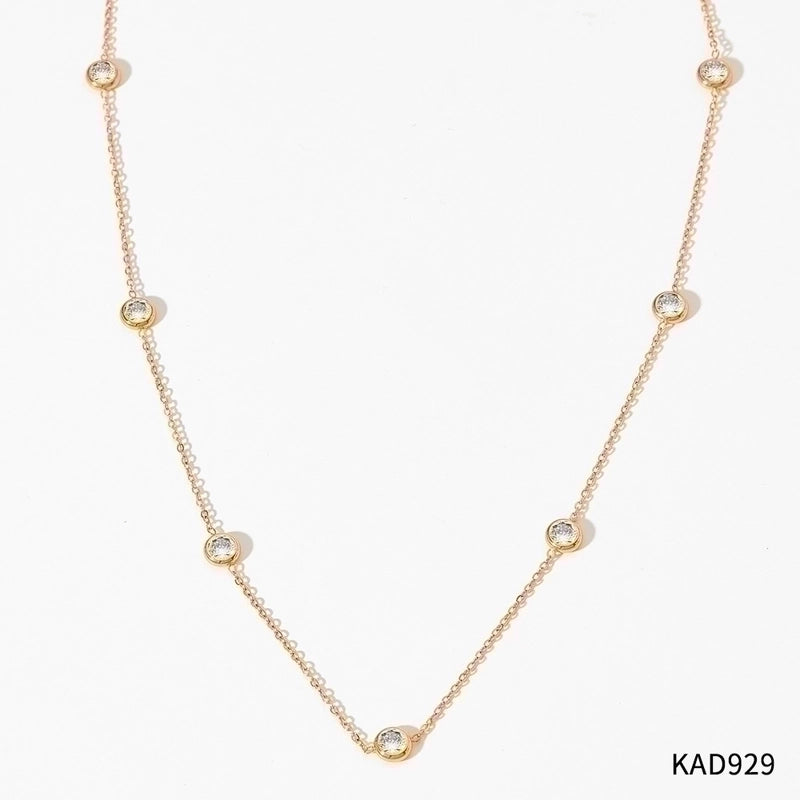 3 Pieces Retro Round Stainless Steel Titanium Steel Plating Inlay Zircon Bracelets Necklace