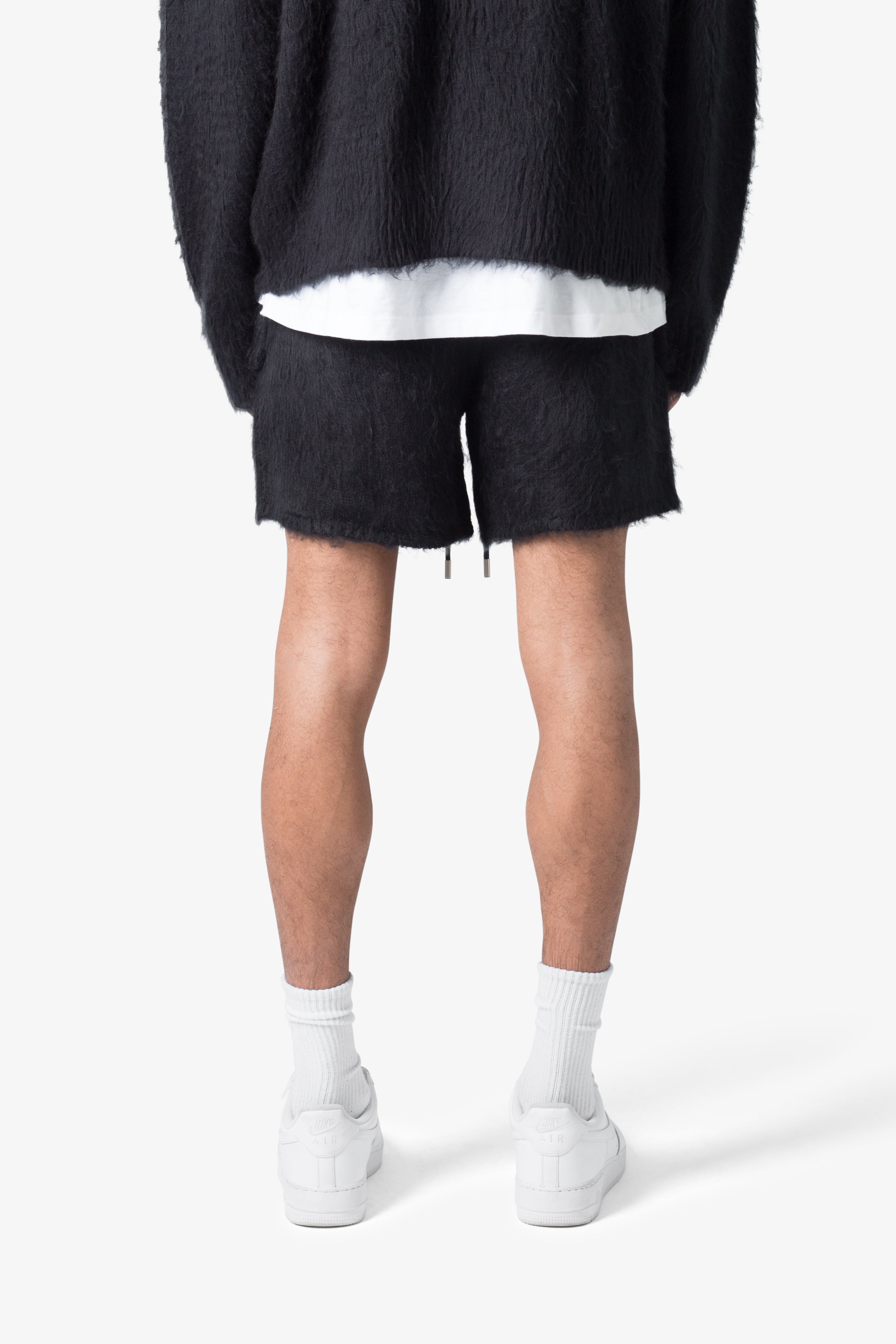 Fuzzy Sweatshorts - Black