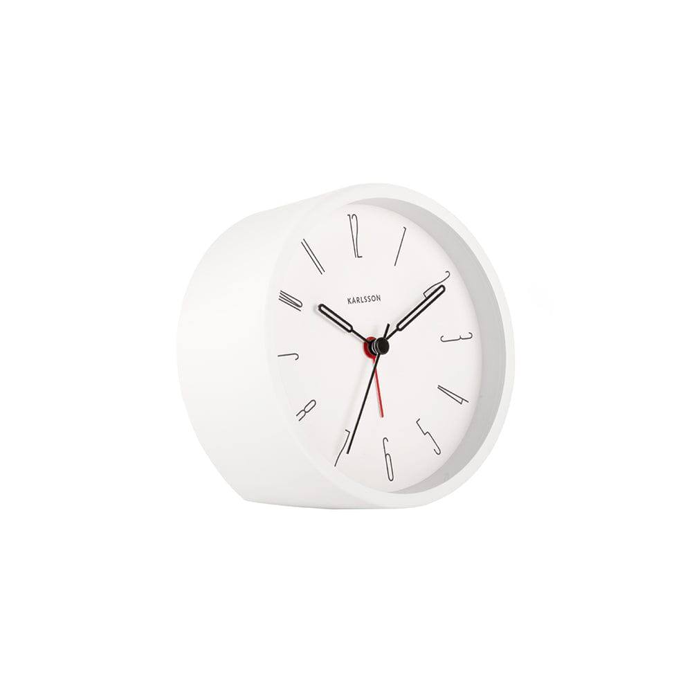 Belle Numbers Alarm Clock - White