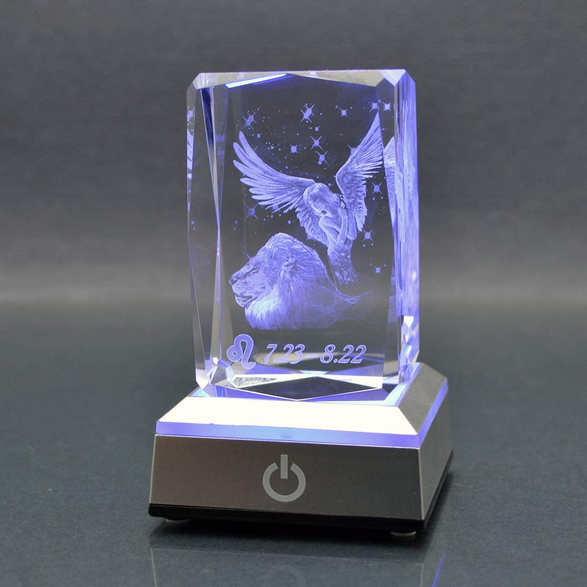 3D Crystal Light with LED Colourful Base