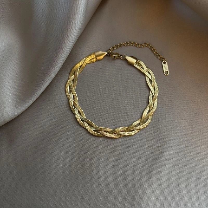 Minimalist Color Block Titanium Steel Plating Necklace