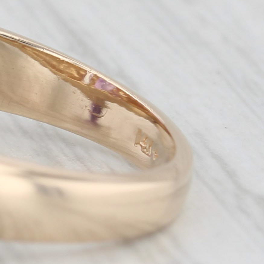 2.50ct Oval Solitaire Amethyst Ring 14k Yellow Gold Size 6.25