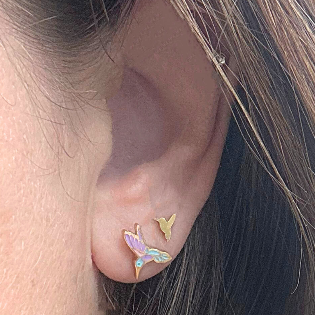 Hummingbird studs - Gold
