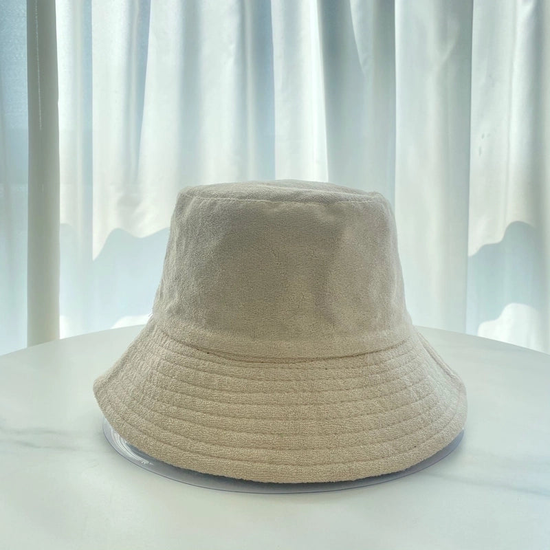 Women's Minimalist Solid Color Flat Eaves Bucket Hat