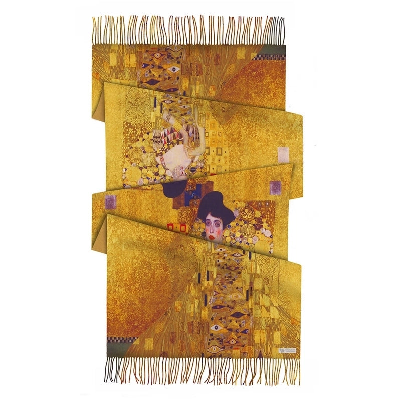 Women's Retro Oil Painting Polyester Silk Scarves