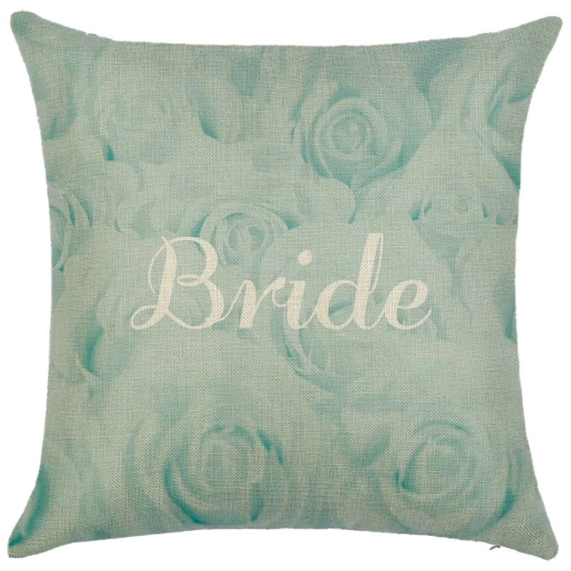 Minimalist Classic Style Commute Letter Ocean Linen Pillow Cases
