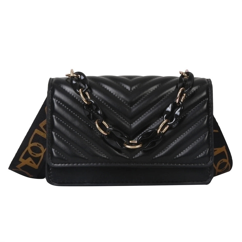 Women's Small Pu Leather Solid Color Streetwear Square Lock Clasp Crossbody Bag