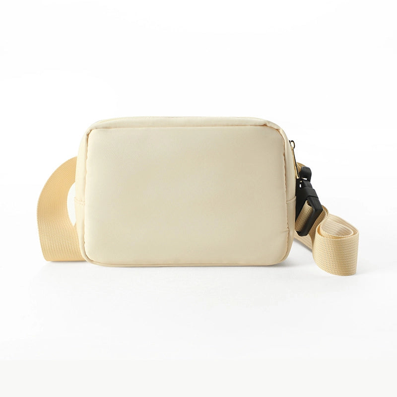 Unisex Basic Solid Color Nylon Waist Bags