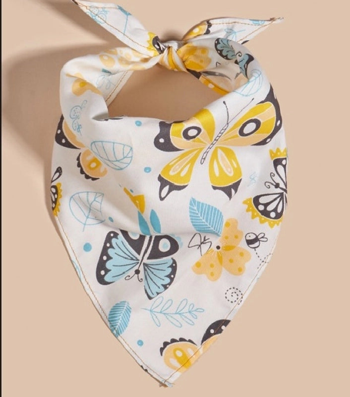 Cartoon Style Cotton Flower Printing Pet Saliva Towel