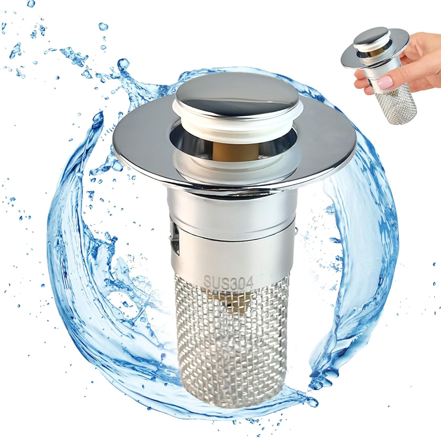 2 Pcs Drain Plug Sink . Drain Strainer