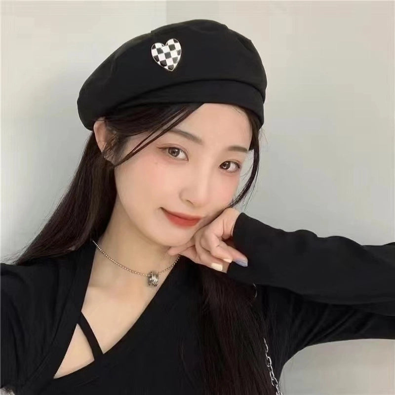 Love Beret Love 2025 Women Autumn And Winter New Woolen Hat Big Head Circumference Face Small