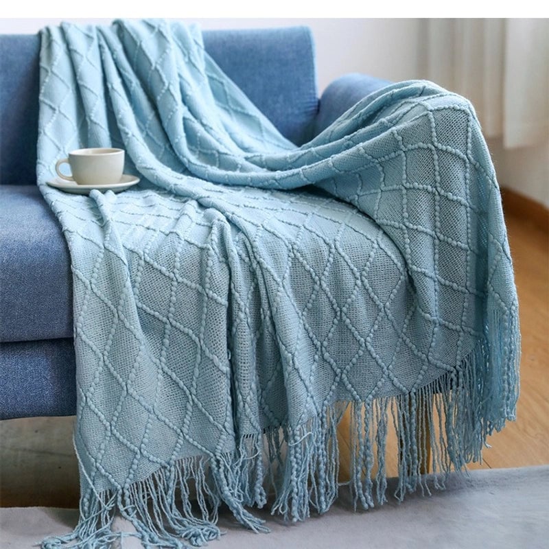 Elegant Solid Color Polyacrylonitrile Fiber (Acrylic) Blanket