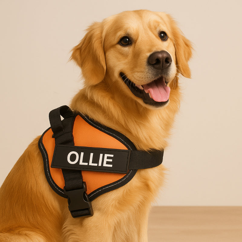 Personalized No Pull Dog Harness With Name And Number