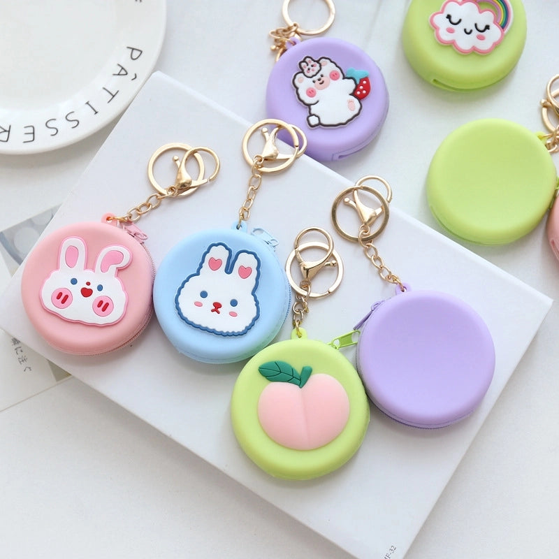 Unisex Animal Silica Gel Zipper Coin Purses