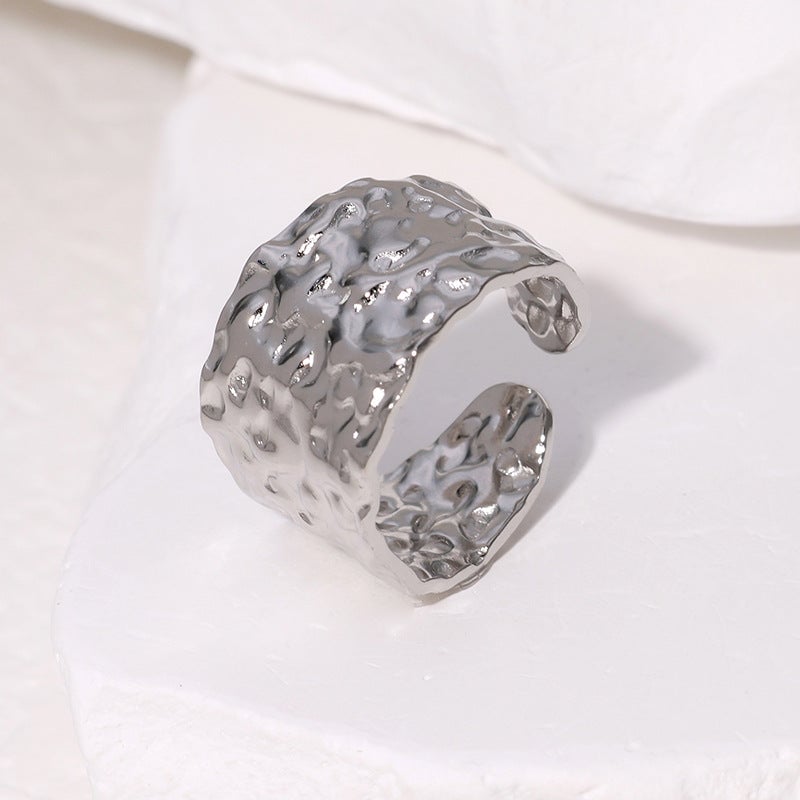 Open Ring Minimalist Irregular Stainless Steel Electroplating Rings
