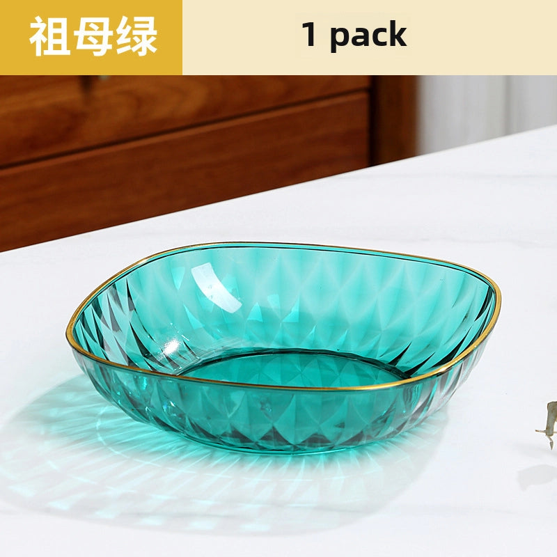 Light Luxury Transparent High-grade Bone Spitting Dish Household Dining Table Bone Dish Food Grade Snack Dish Fruit Dish Candy Nut Dish