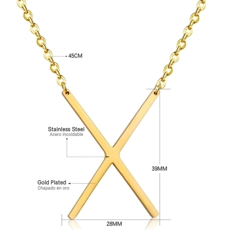 Stainless Steel Fashion Plating Letter Necklace