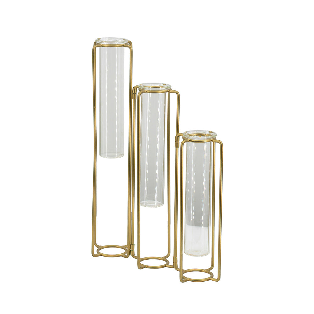 Orca Three Connected Test Tube Vases Large