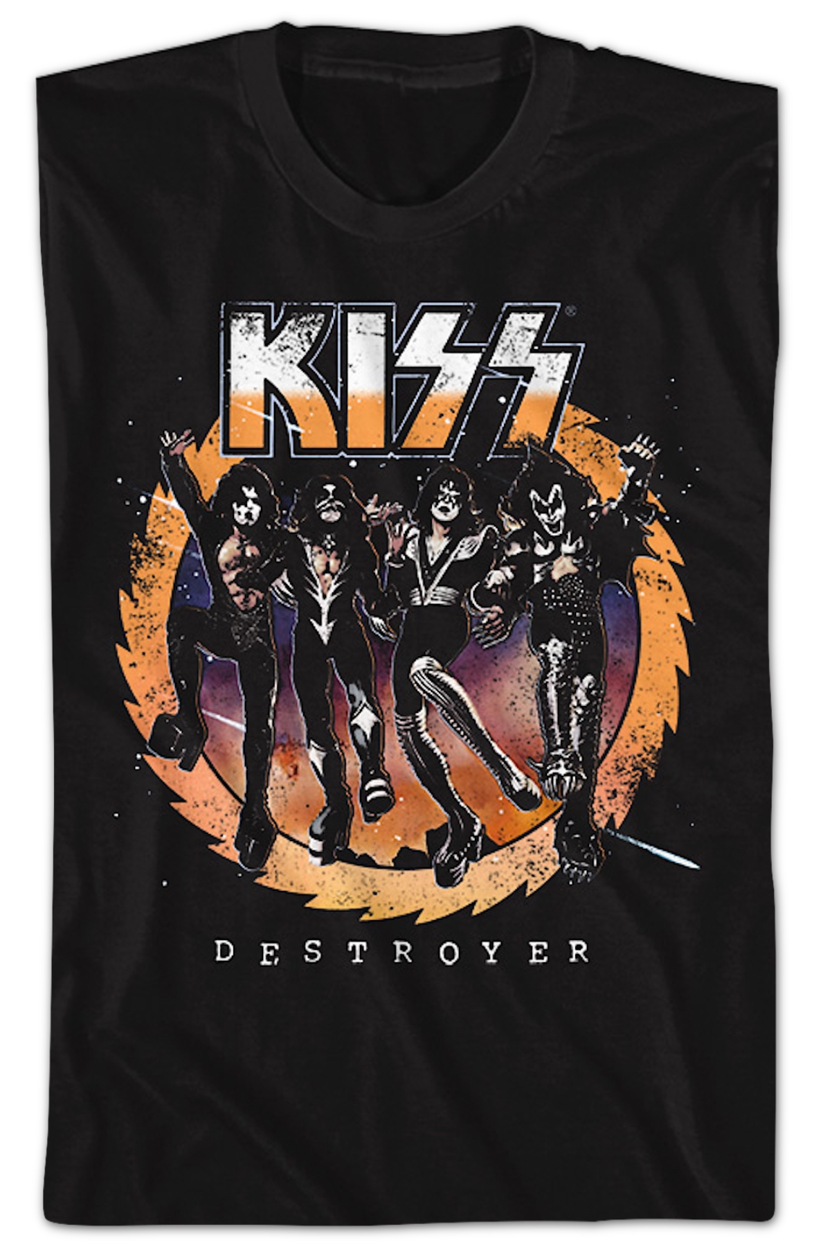 Retro Destroyer Front & Back KISS T-Shirt