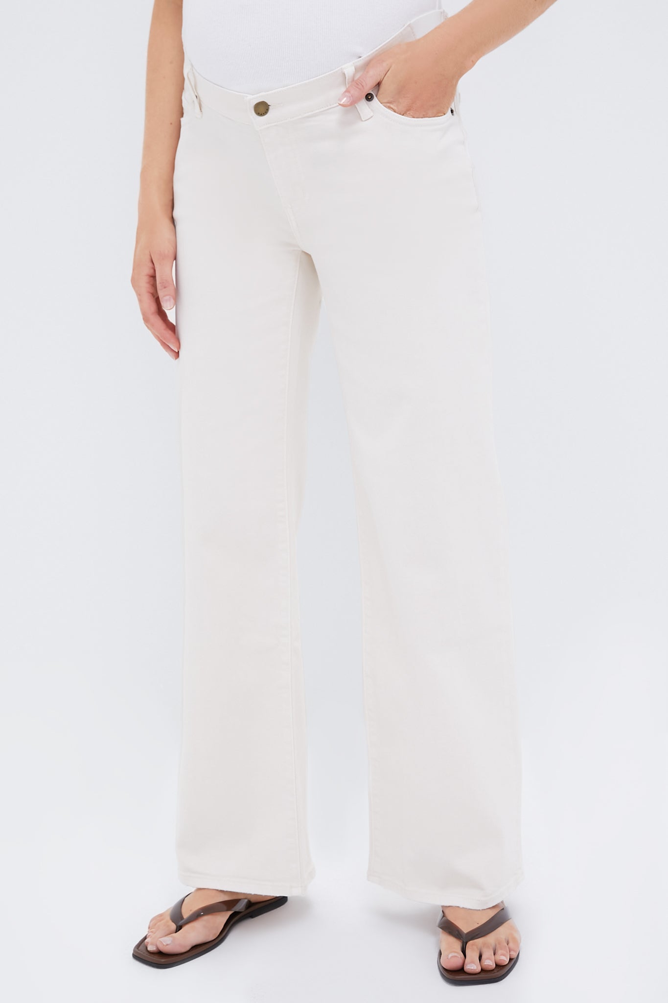 Vanilla The Maternity Wideleg Jean