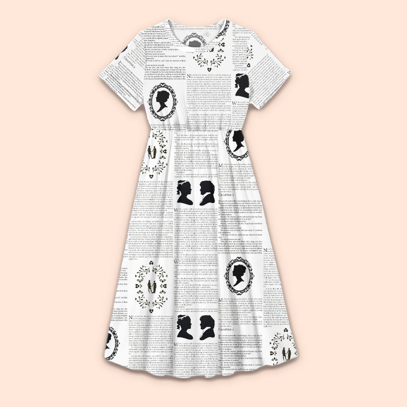 Pride And Prejudice Book Teacher Printed One Piece Dress