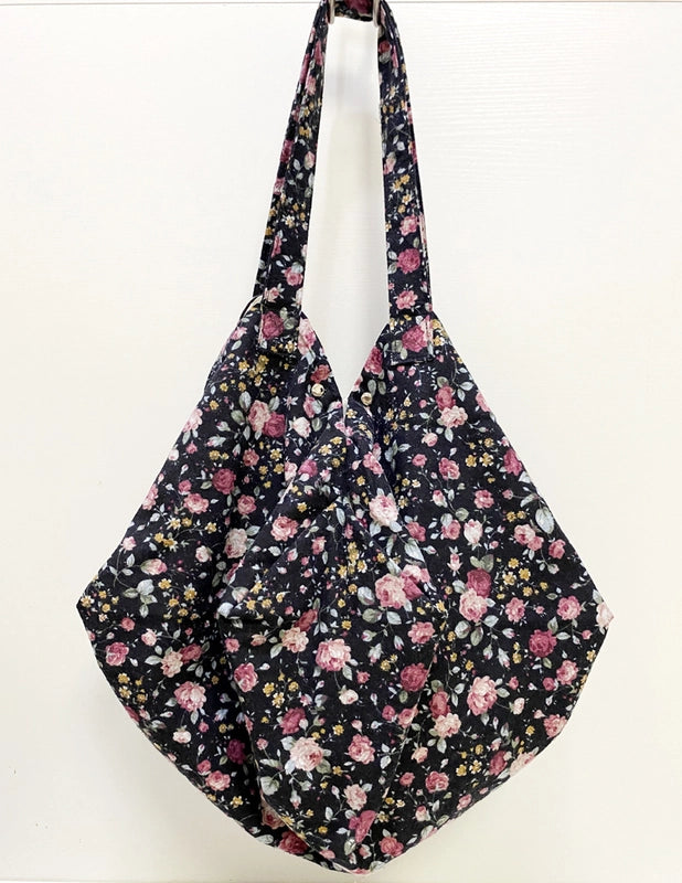 Women's Large Cotton Color Block Vintage Style Classic Style Dumpling Shape Magnetic Buckle Shoulder Bag