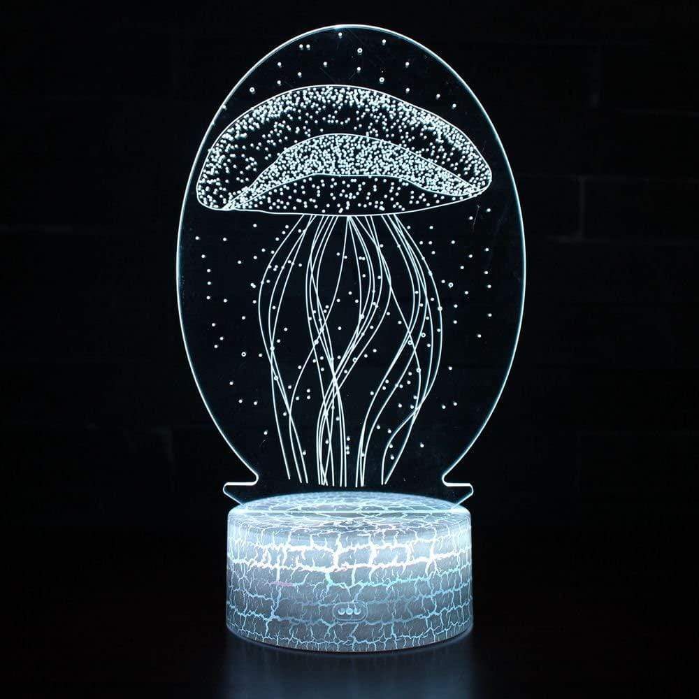 3D JELLYFISH NIGHT LIGHT LAMP