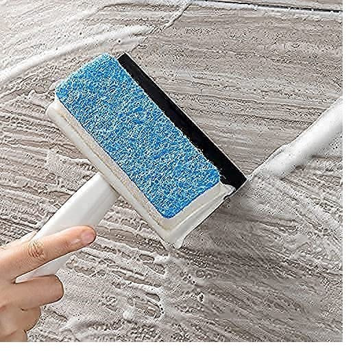 2 In 1 Glass Cleaning Brush Wiper Mirror. Bathroom. Kitchen Tile. Wall Cleaning Brush