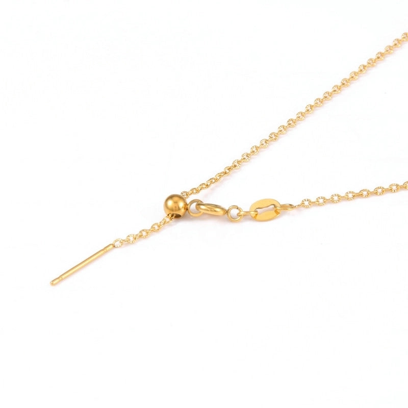 Fashion Solid Color Titanium Steel Plating Pendant Necklace 1 Piece