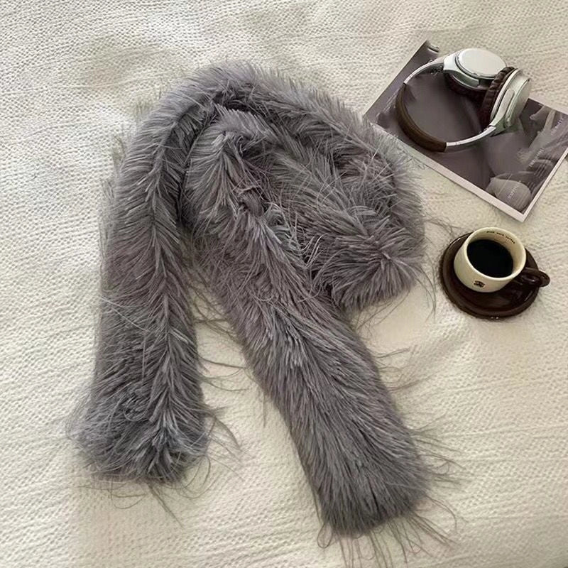 Women's Minimalist Solid Color Polyester Scarf