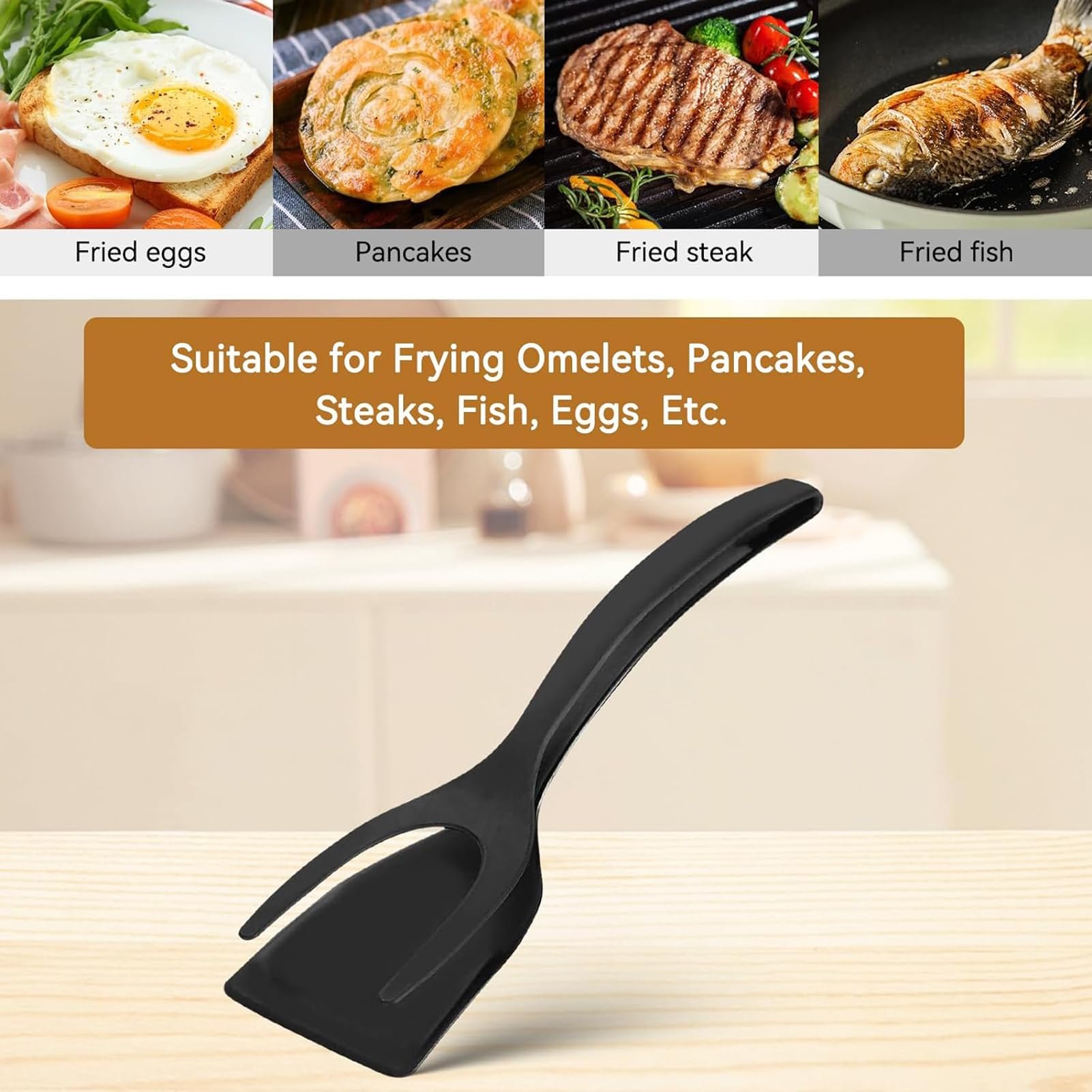 2 in 1 Grip Flip Spatula Tongs