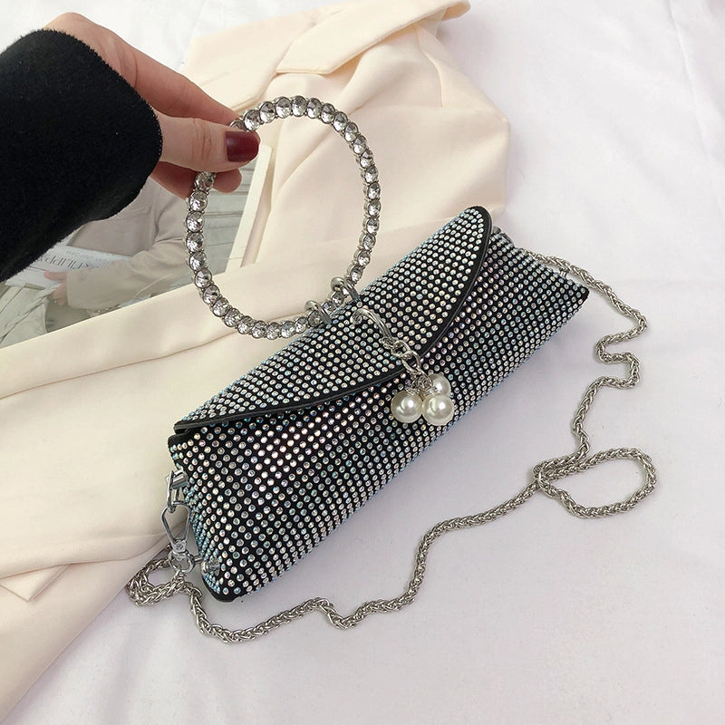 Grey Green Rose Red Pu Leather Solid Color Cylindrical Evening Bags