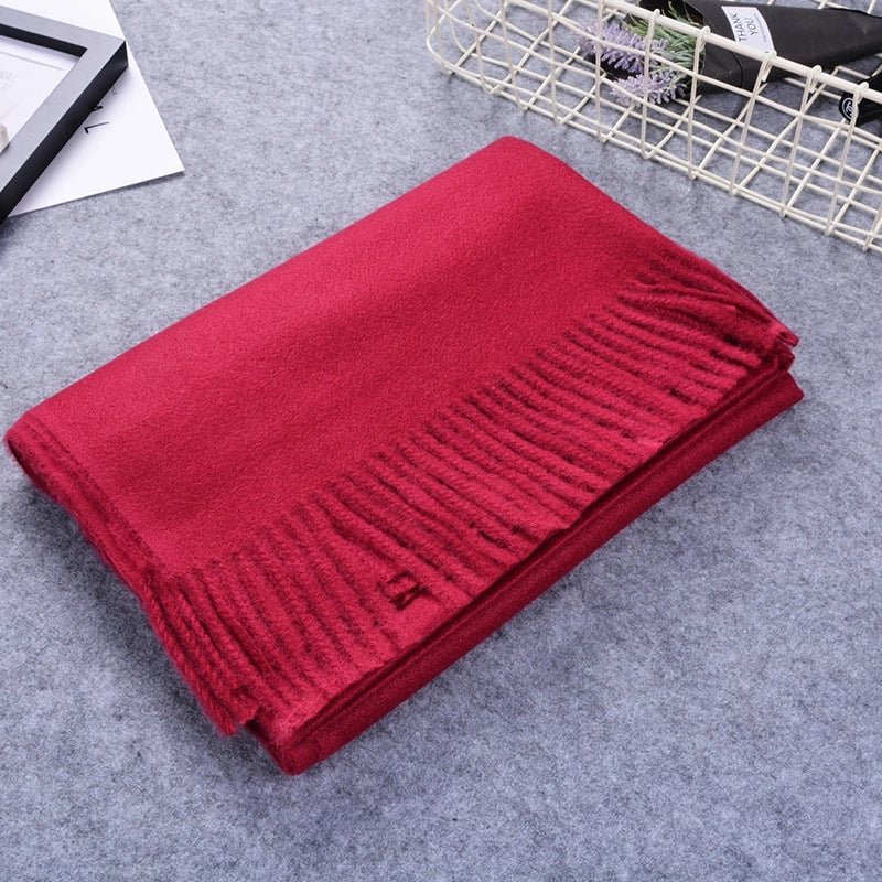 Women's Sweet Minimalist Solid Color Nylon Scarf