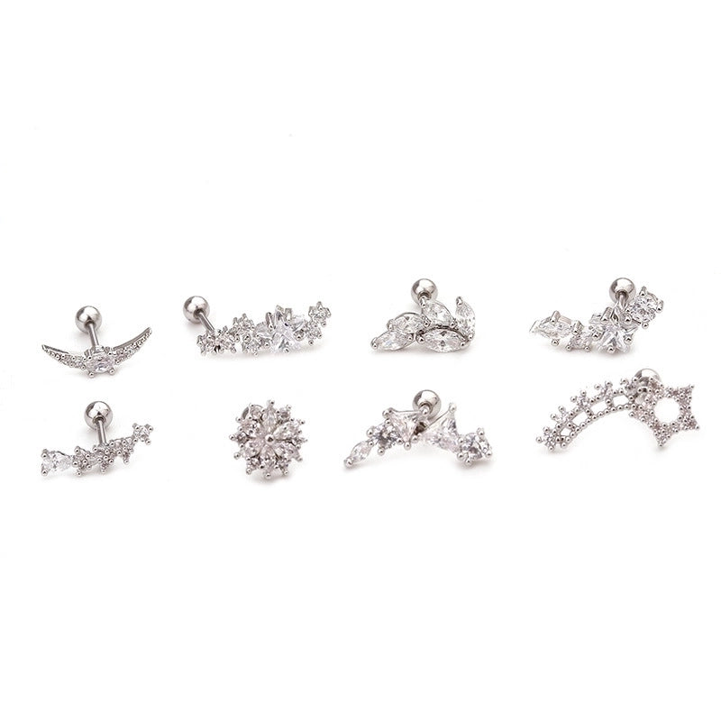 Ear Cartilage Rings & Studs Star Copper
