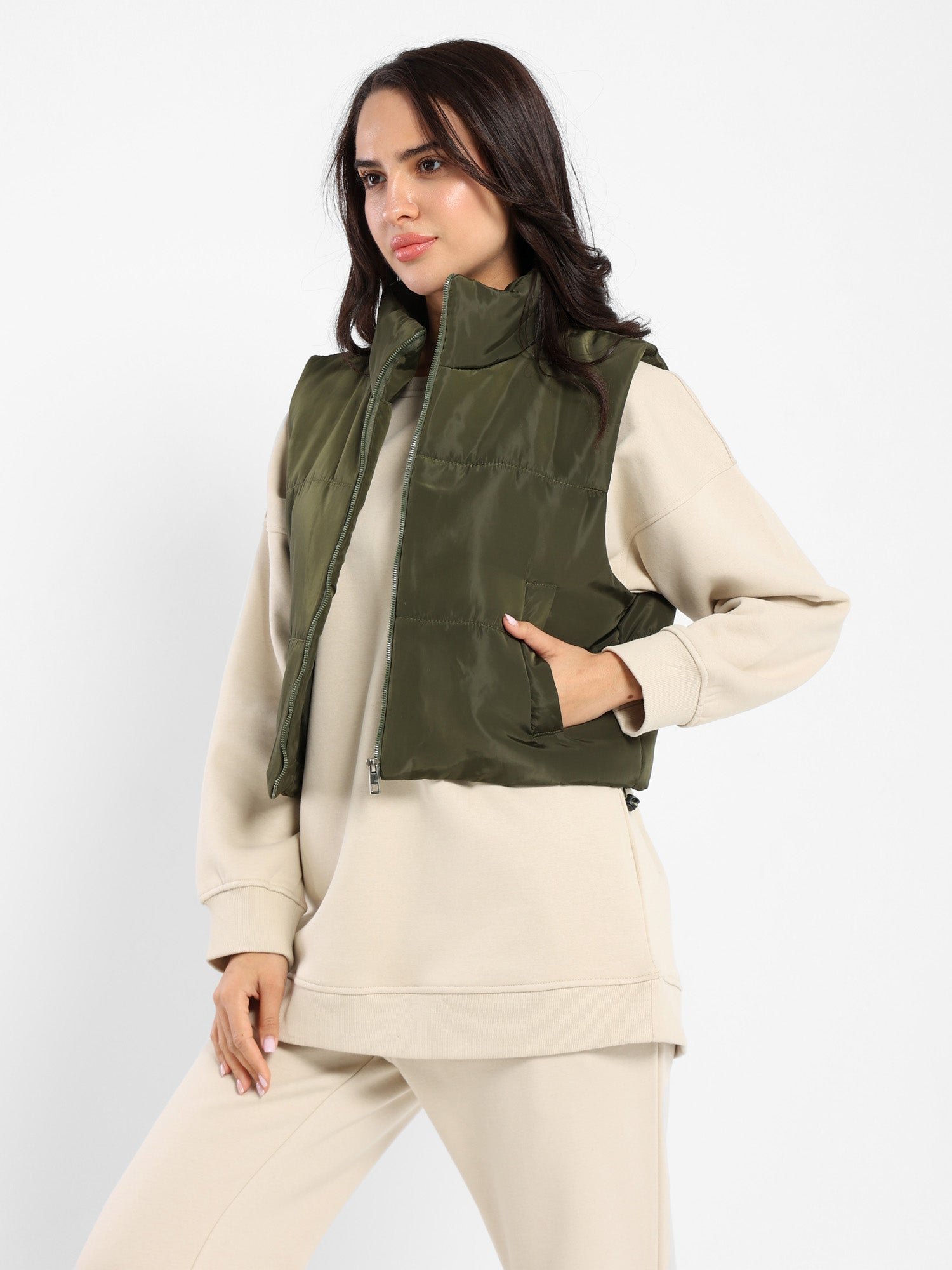 Basic Solid Gilet Jacket