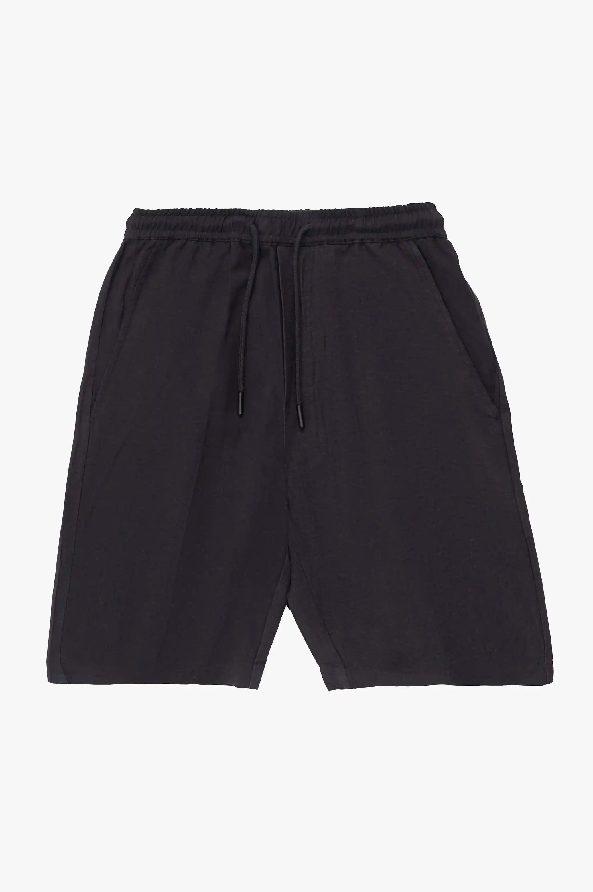 DRAWSTRING LINEN SHORTS