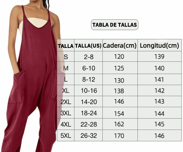 💥ÚLTIMO DÍA - 60%OFF🔥-Mono De Pierna Ancha Con Bolsillos