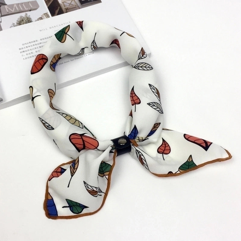 Unisex Sweet Stripe Silk Scarf