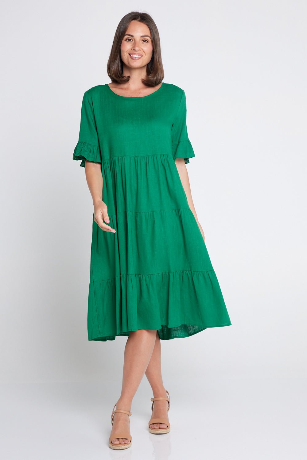 Linen Dress - Green