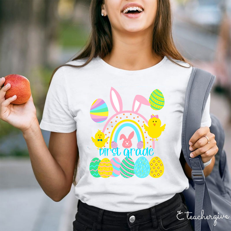 Personalized Grade Eggs Teacher T-Shirt