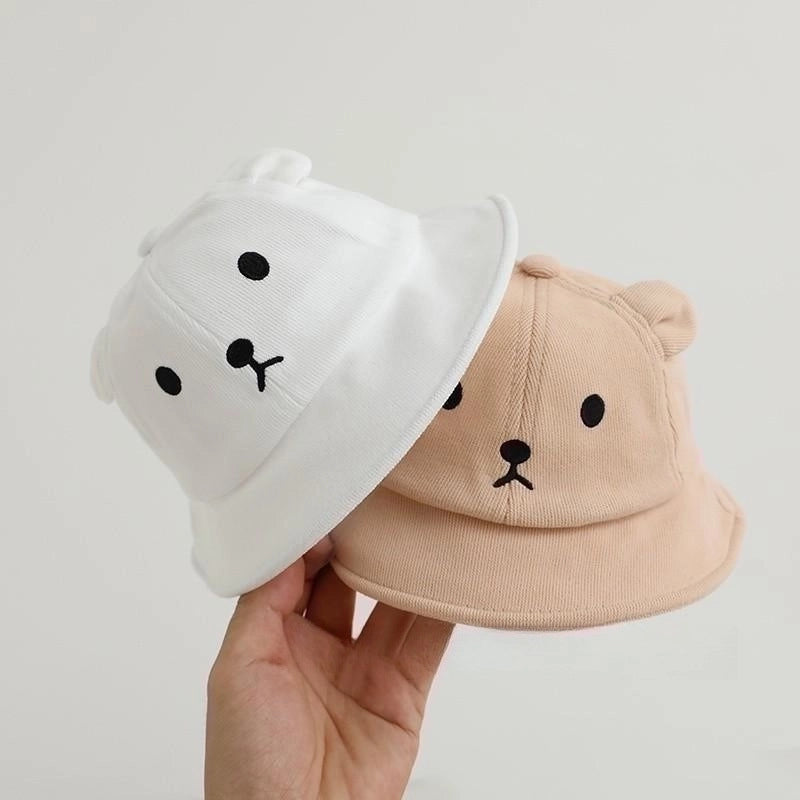 Girl's Minimalist Color Block Printing Bucket Hat