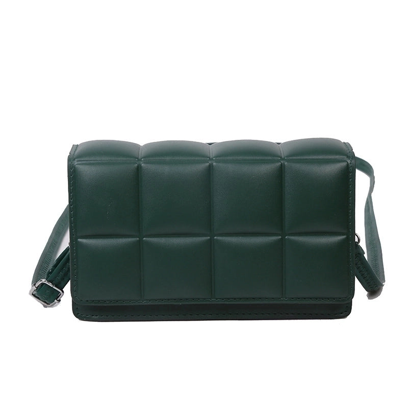 Women's Medium Pu Leather Solid Color Streetwear Square Flip Cover Crossbody Bag