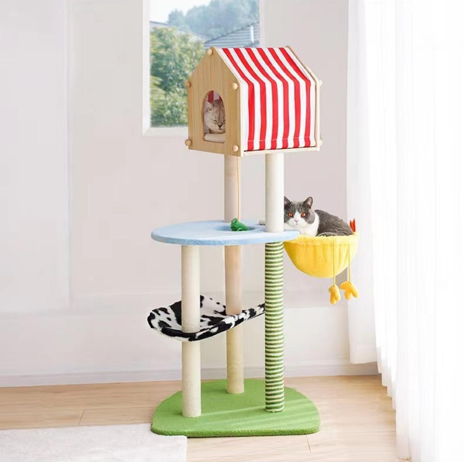 ZeZe Farm Vibe Cat Tree Climbing Frame With Scratching Posts