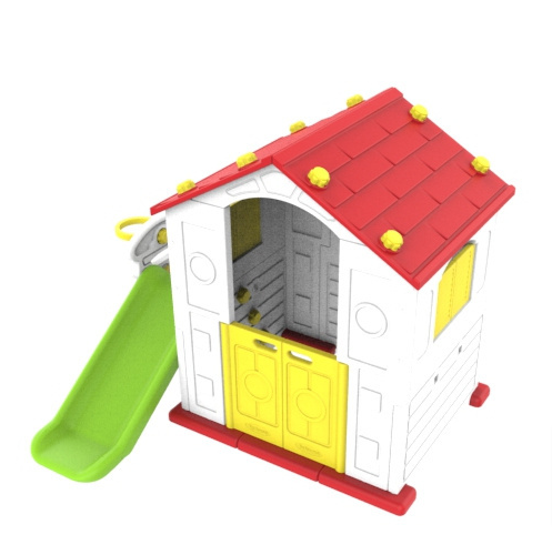 KIDS ACTIVITY PLAYHOUSE WITH SLIDE AND BASKETBALL