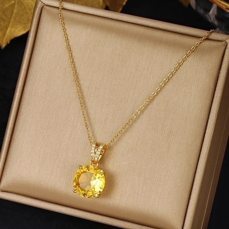 3 Pieces Elegant Minimalist Leaf Four Leaf Clover Insect Stainless Steel Plating Inlay Zircon Pendant Necklace