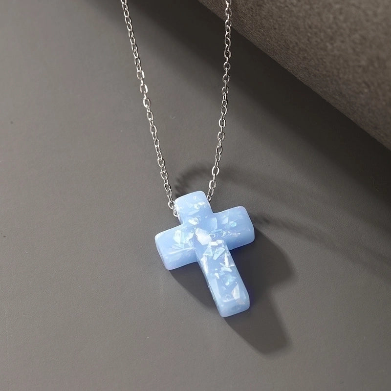 304 Stainless Steel Plastic XUPING Minimalist Hexagram Cross Pendant Necklace