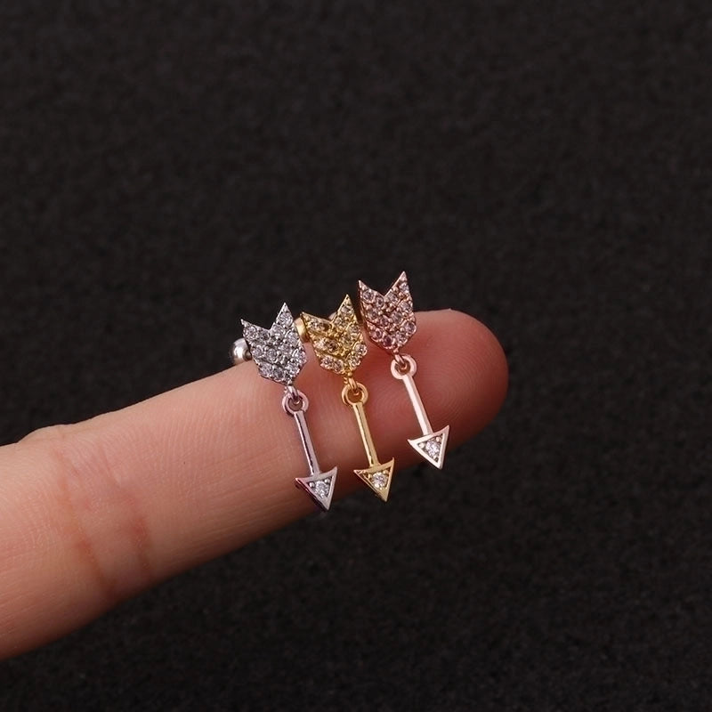 Ear Cartilage Rings & Studs Exaggerated Flower 316L Stainless Steel  Copper