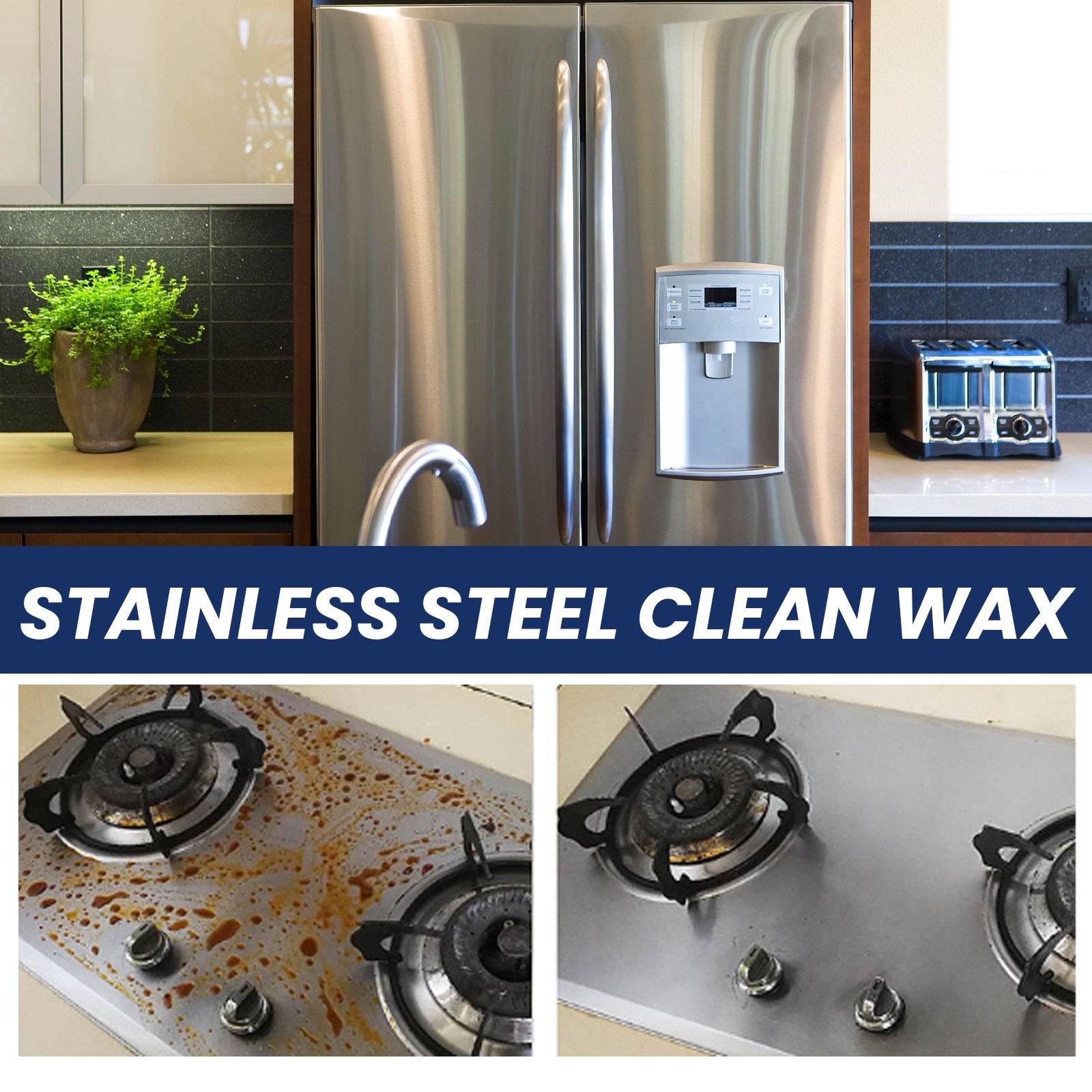 Magical Nano-Technology Stainless Steel Cleaning Paste-SURFACE SAFE. NO RESIDUE