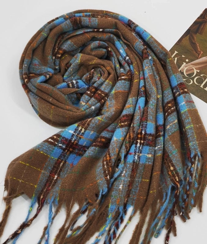 Unisex Sweet Stripe Polyester Knitting Scarf